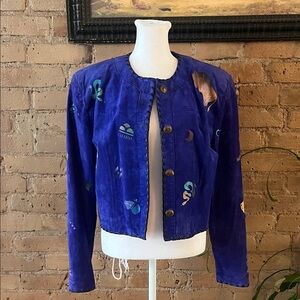 Vintage hand painted Char Santa Fe suede jacket